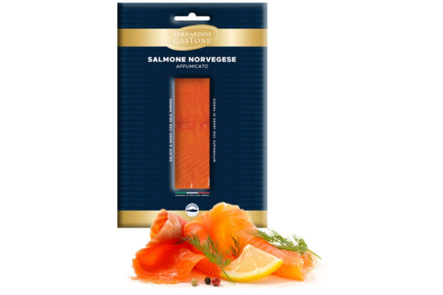 Salmone norvegese affumicato pre affettato busta 200 gr (cod.1717)