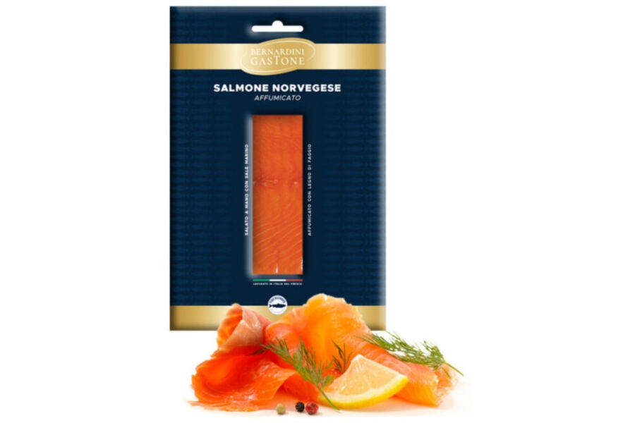 Salmone norvegese affumicato pre affettato busta 100 gr (cod.661)